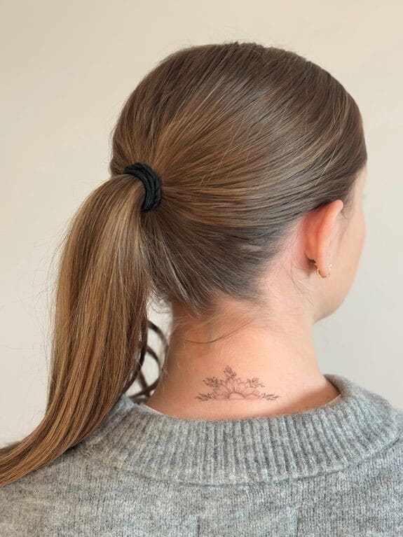 Tatouage éphémère demi tournesol