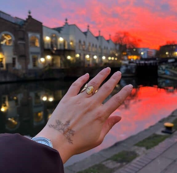 Tatouage éphémère demi tournesol