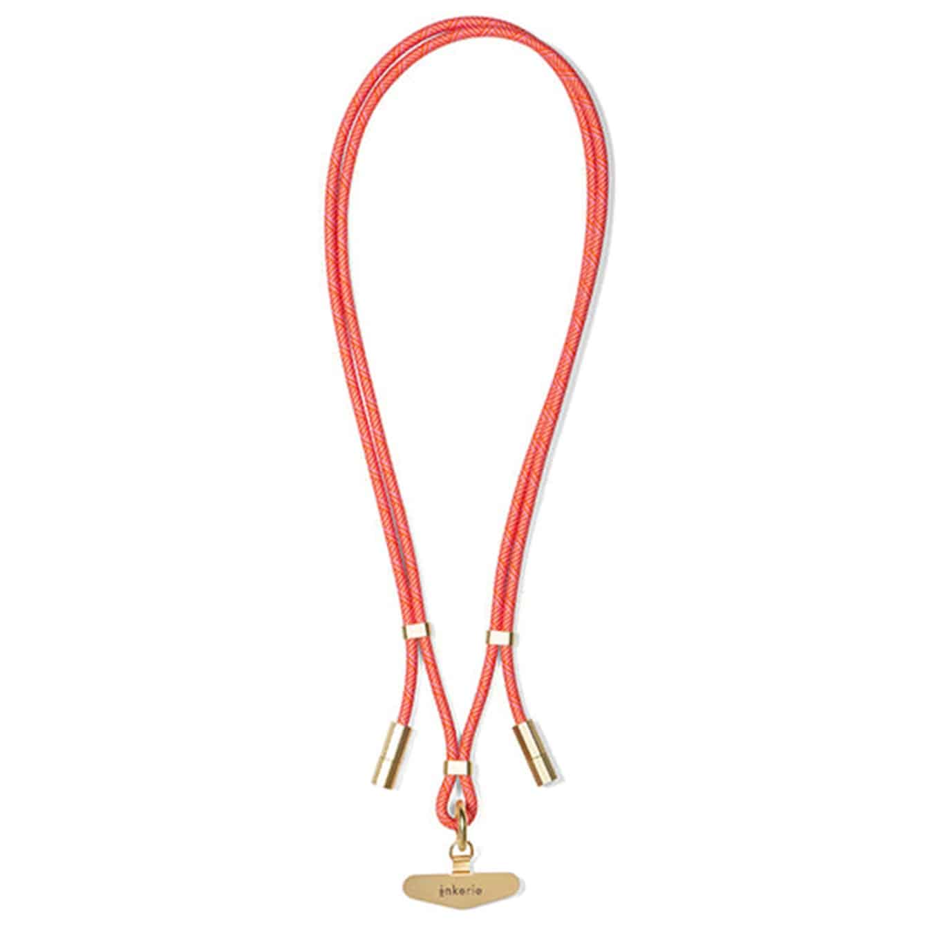 Tour de cou rose pour téléphone avec charge