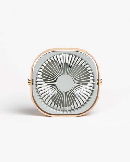 Ventilateur portable 360 ° pistache bois