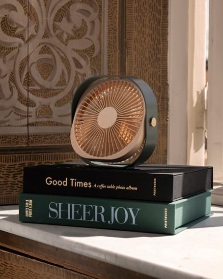 Ventilateur portable 360 ° vert