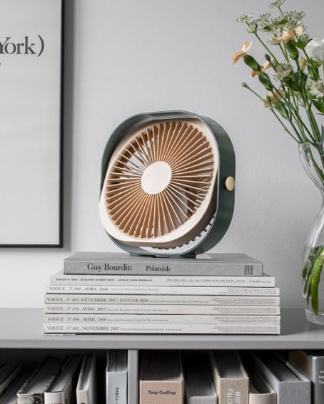Ventilateur portable 360 ° vert